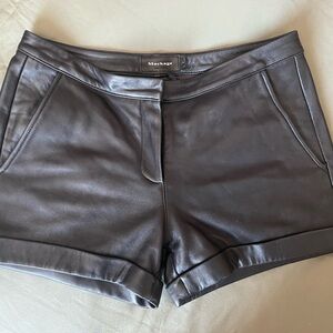 Mackage médium waist Black Leather Shorts